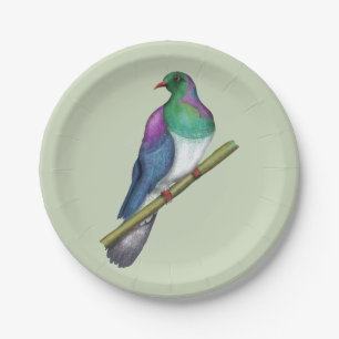 Kereru Wood pigeon Paper Plate
