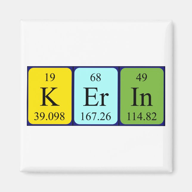 Kerin periodic table name magnet (Front)