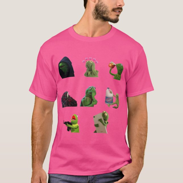 Kermit meme sticker pack T-Shirt (Front)