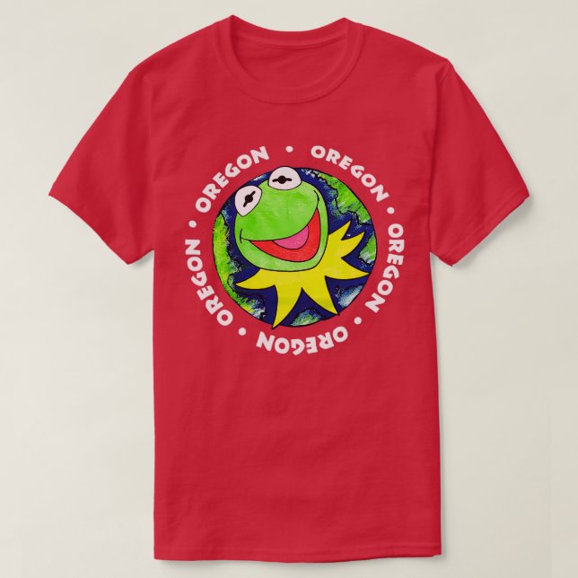 Kermit The Frog Oregon Blue Dead Stock Never Worn  T-Shirt (Design Front)