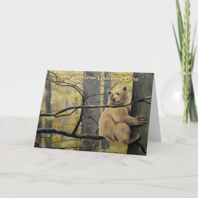 Kermode Bear Card Personalise Spirit Bear Art Card (Front)