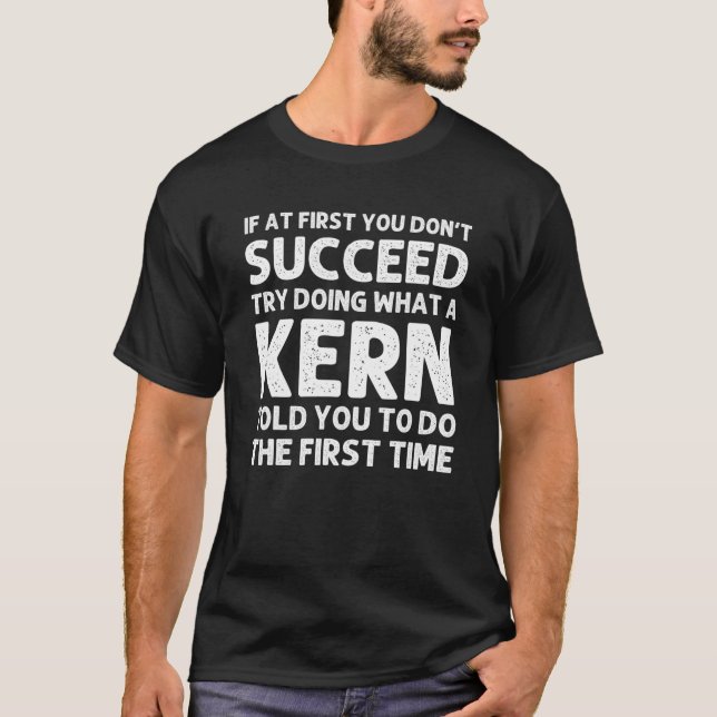 KERN Funny Surname Family Tree Birthday Reunion Id T-Shirt (Front)