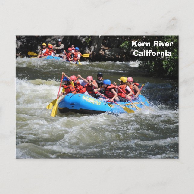 Kern River White Water Rafting Postcard! Postcard (Front)