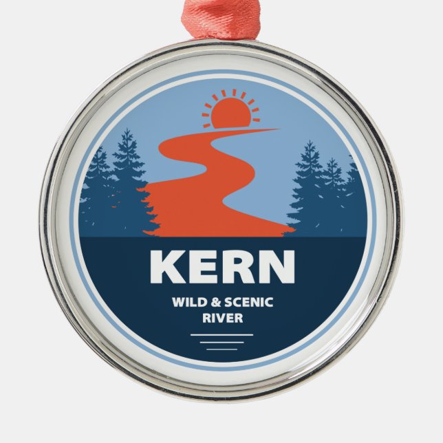 Kern Wild And Scenic River Metal Tree Decoration (Front)
