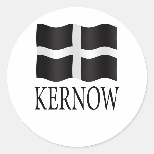 Kernow (Cornwall) flag Classic Round Sticker (Front)
