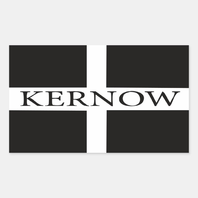 Kernow (Cornwall) flag Rectangular Sticker (Front)
