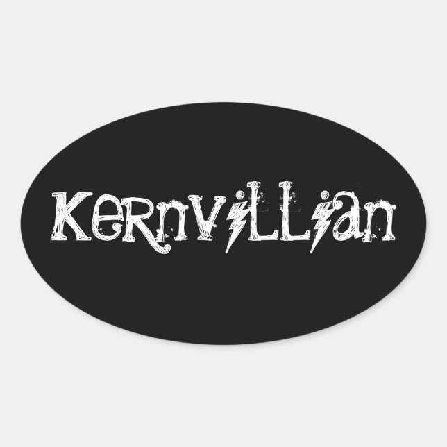 Kernvillian Oval Sticker (Front)