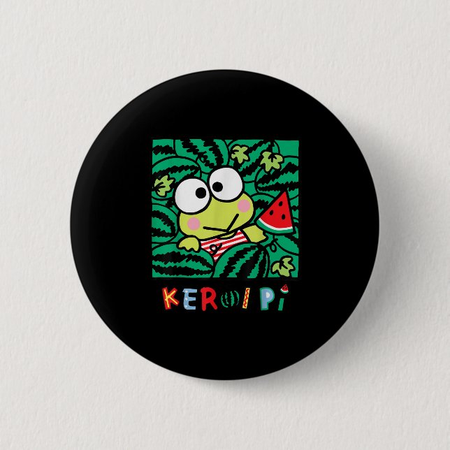Keroppi Watermelon Summer Fun  6 Cm Round Badge (Front)