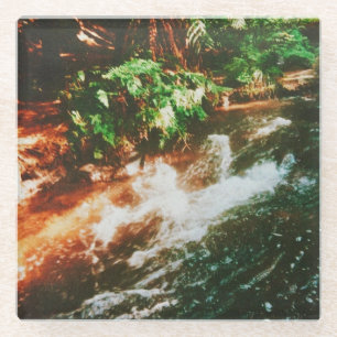 Kerosene Creek, Rotorua, New Zealand  Glass Coaster