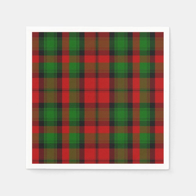 Kerr Clan Tartan Plaid Paper Napkins (Front)