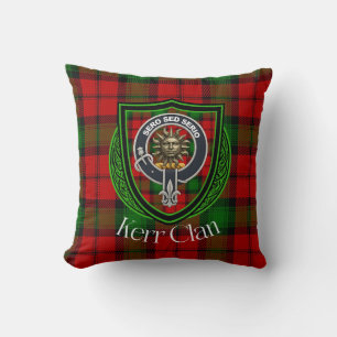 Kerr Scottish Clan Tartan & Crest Cushion