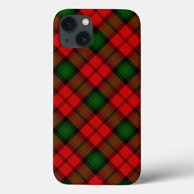 Kerr tartan red green plaid Case-Mate iPhone case (Back)