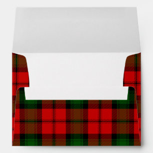 Kerr tartan red green plaid envelope