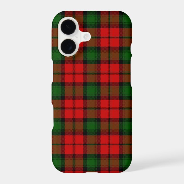 Kerr tartan red green plaid iPhone case (Back)