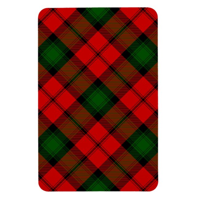 Kerr tartan red green plaid magnet (Vertical)
