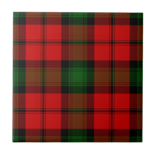 Kerr tartan red green plaid tile