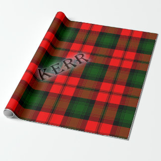 Kerr Tartan with the Last Name Wrapping Paper