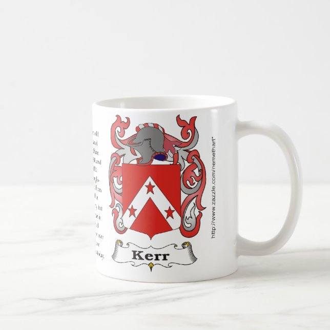 Kerr, the origin, meaning and the crest coffee mug (Right)