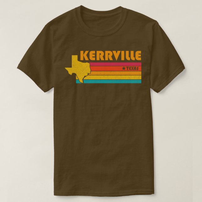 Kerrville Texas Vintage Distressed Souvenir T-Shirt (Design Front)