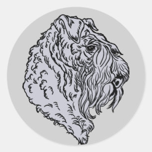 Kerry Blue Terrier Bust Classic Round Sticker