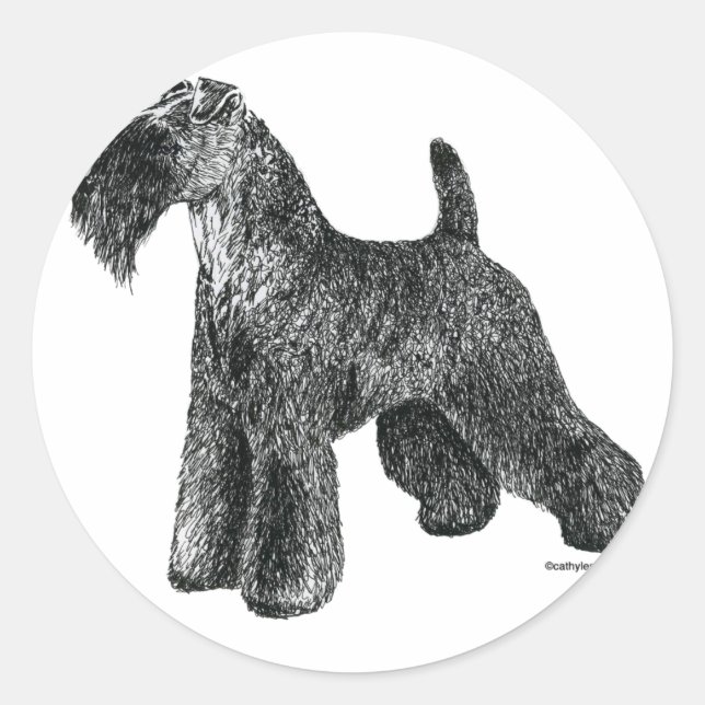 Kerry Blue Terrier Classic Round Sticker (Front)