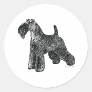 Kerry Blue Terrier Classic Round Sticker