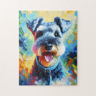 Kerry Blue Terrier Dog Acrylic Print Dog Lover Jigsaw Puzzle