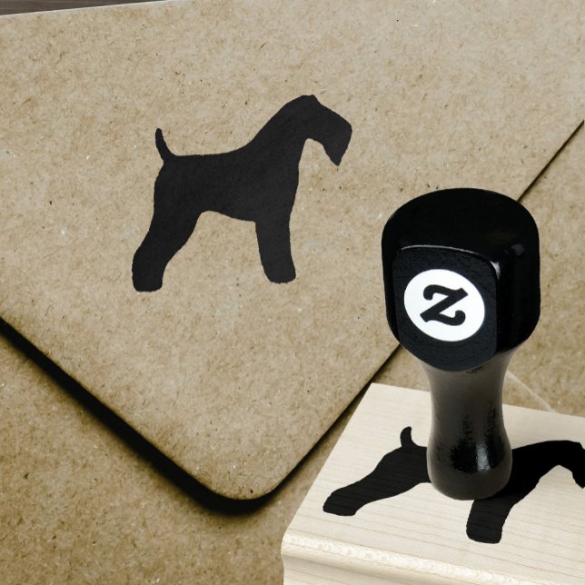 Kerry Blue Terrier Dog Breed Silhouette Rubber Stamp (Creator Uploaded)