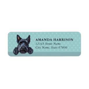 Kerry Blue Terrier Dog Return Address Labels