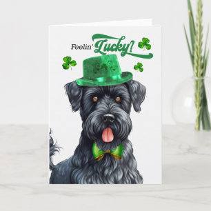 Kerry Blue Terrier Feelin' Lucky St Patrick's Day Holiday Card