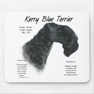 Kerry Blue Terrier History Design Mouse Pad