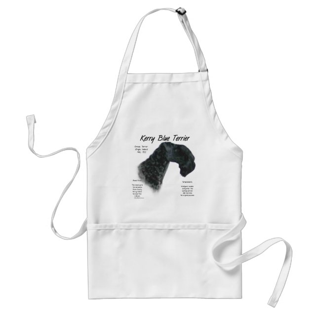 Kerry Blue Terrier History Design Standard Apron (Front)