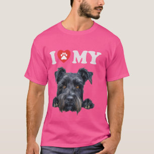 Kerry Blue Terrier I Heart My Dog Funny Dog Lover T-Shirt