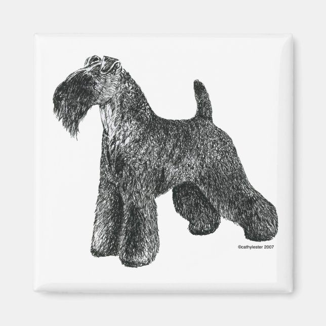 Kerry Blue Terrier Magnet (Front)