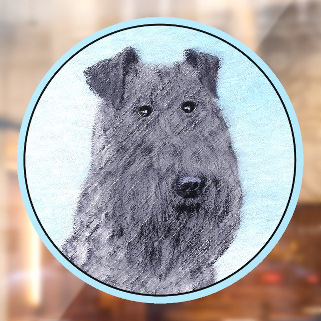 Kerry Blue Terrier Painting Cute Original Dog Art (Sheet 2)