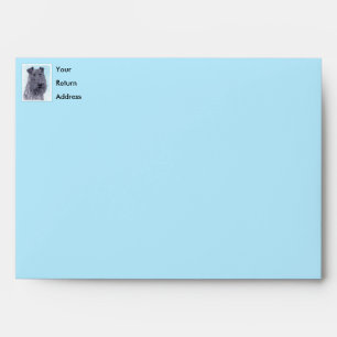 Kerry Blue Terrier Painting Cute Original Dog Art Envelope