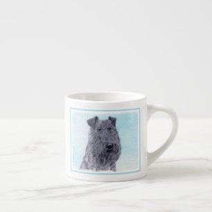 Kerry Blue Terrier Painting Cute Original Dog Art Espresso Cup