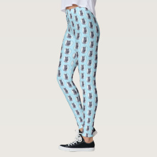 Kerry Blue Terrier Painting Cute Original Dog Art Leggings