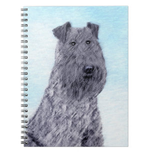 Kerry Blue Terrier Painting Cute Original Dog Art Notebook