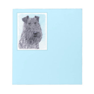 Kerry Blue Terrier Painting Cute Original Dog Art Notepad