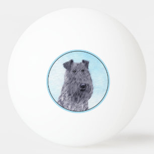 Kerry Blue Terrier Painting Cute Original Dog Art Ping Pong Ball