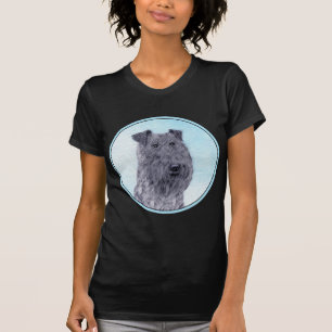 Kerry Blue Terrier Painting Cute Original Dog Art T-Shirt
