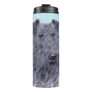 Kerry Blue Terrier Painting Cute Original Dog Art Thermal Tumbler