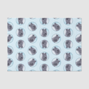 Kerry Blue Terrier Painting Cute Original Dog Art Tissue Paper