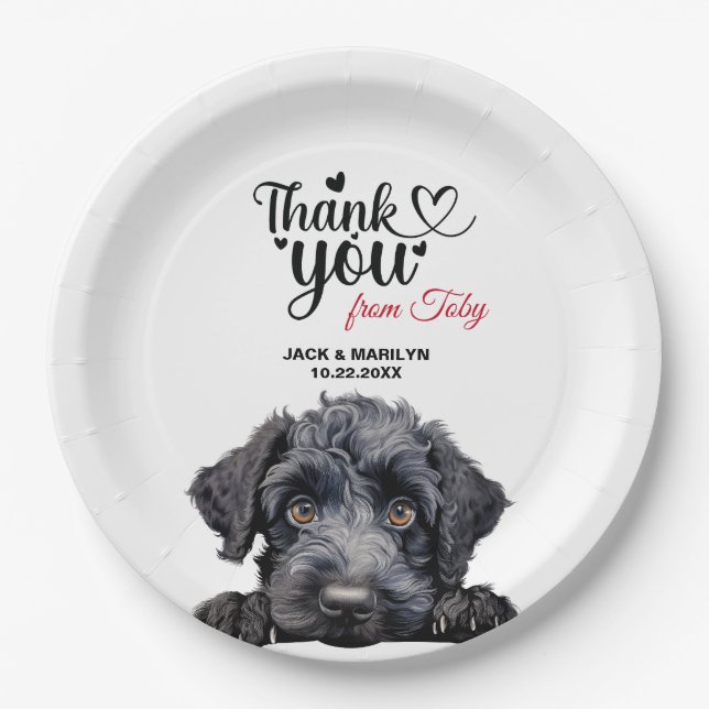 Kerry Blue Terrier Paper Plate (Front)