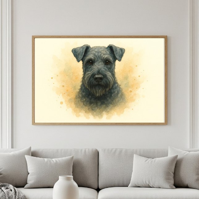Kerry Blue Terrier Watercolor Portrait Poster (Creator Uploaded)