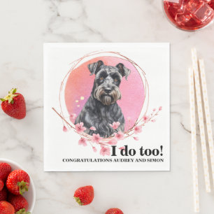 Kerry Blue Terrier Wedding Napkins With Dogs Photo