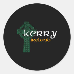 Kerry Ireland County Crest Classic Round Sticker