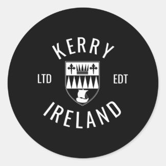 Kerry Ireland County Pride Gaelic Football And Hur Classic Round Sticker