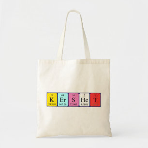 Kershet periodic table name tote bag